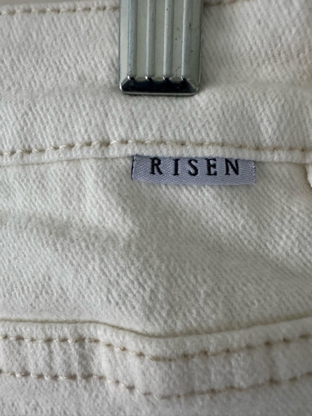 Classic White Boot Cut Jeans - High Rise Women's Denim - Picture 4 of 4